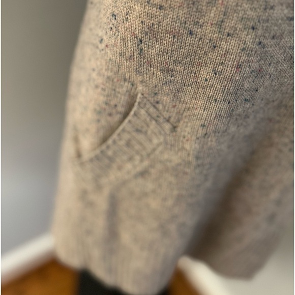 7 For All Mankind Wool/Cashmere Long Scoopneck Sweater Size M Taupe - Picture 2 of 12